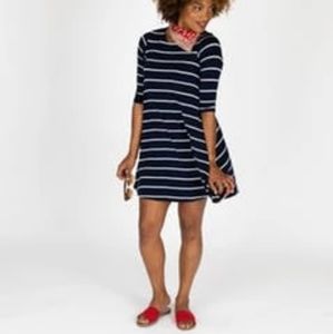 @Wearingwhimsy all 4 Navy Striped 3/4 Sleeve Tunic